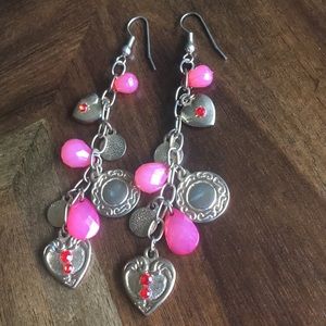 Gold and Ruby Earrings